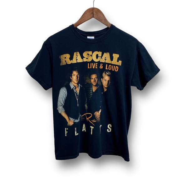 Rascal Flatts Live & Loud Tour T Shirt Black Double Sided Graphic Size Medium - Picture 1 of 3
